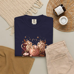 Hot cocoa bears garment-dyed t-shirt - t-shirts