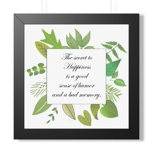 Happiness quotes framed vertical poster - posters