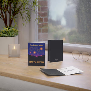 Personalized, Happy Diwali Greeting Card — Festival of Lights Fireworks Design