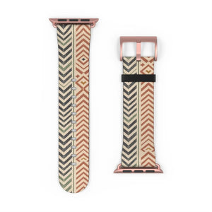 Tribal Chevron Pattern Watch Band - Boho Geometric Apple Watch Strap