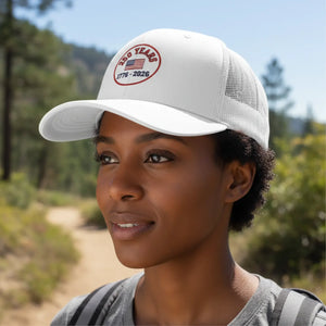1776–2026 250 Years Trucker Cap - Patriotic American Flag Snapback for July 4th - Hats