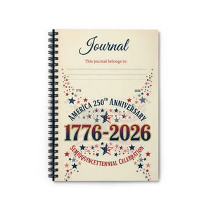 Paper Products - Ruled Notebook - America 250th Anniversary Vintage Patriotic - Dipaliz one Size