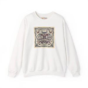 1776–2026 Semiquicentennial Crewneck Sweatshirt, Vintage American Independence Design - Sweatshirts - m
