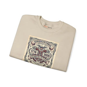 1776–2026 Semiquicentennial Crewneck Sweatshirt, Vintage American Independence Design - Sweatshirts - m