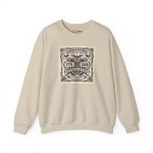 1776–2026 Semiquicentennial Crewneck Sweatshirt, Vintage American Independence Design - Sweatshirts - m