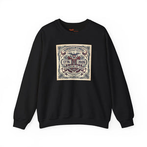 1776–2026 Semiquicentennial Crewneck Sweatshirt, Vintage American Independence Design - Sweatshirts - m
