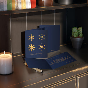 Personalized Season's Greetings Card Set — 8/16/24 Matte Greeting Cards with Envelopes