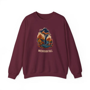 Michigan fall autumn colors crewneck sweatshirt - sweatshirts