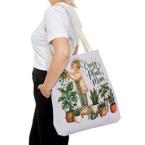 Crazy Plant Mom Tote Bag — Plant Lover Canvas Tote