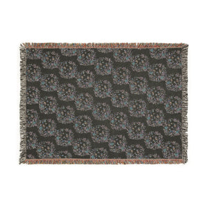 Woven Blanket — Reversible floral Pattern Throw (Cozy Modern Home Accent)