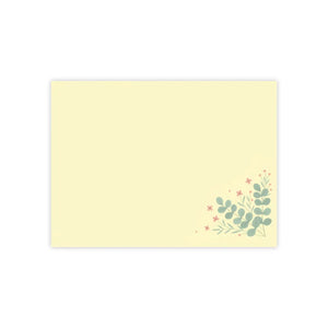 Eucalyptus sprig corner post-it note pads | floral sticky notes - notebooks & notepads