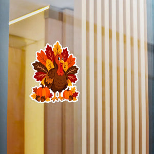 Thanksgiving turkey kiss-cut vinyl decal - home decor decals