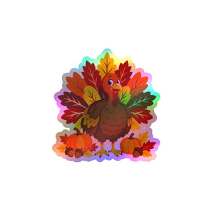 Thanksgiving turkey kiss-cut vinyl decal - home decor decals
