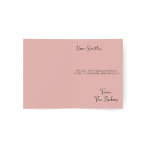 Personalized, Diwali Greeting Card — Happy Diwali Mandala Festival of Lights (Pack of 1/10/30/50)