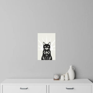 Warm ochre and rust palette on the DipaliZ mystical cat wall decal