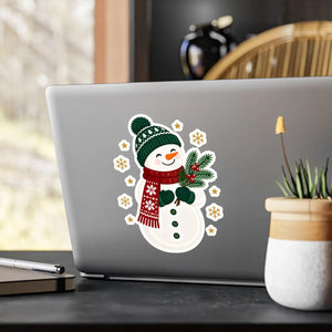 Snowman christmas kiss-cut vinyl decal - home decor decals