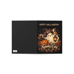 Spooky & cute happy halloween greeting card - cards