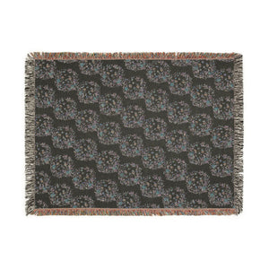 Woven Blanket — Reversible floral Pattern Throw (Cozy Modern Home Accent)