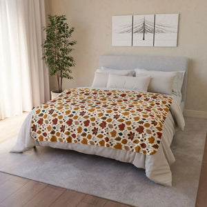 Autumn Leaves Sherpa Blanket — Cozy Fall Foliage Throw
