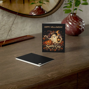 Spooky & cute happy halloween greeting card - cards