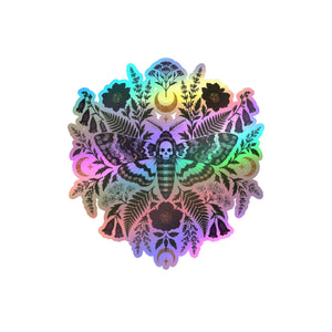 Gothic death’s head moth kiss-cut vinyl decal - home decor decals