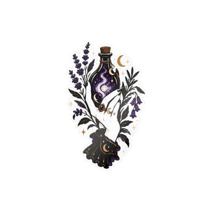 Mystical potion botanical kiss-cut vinyl decal - home decor decals
