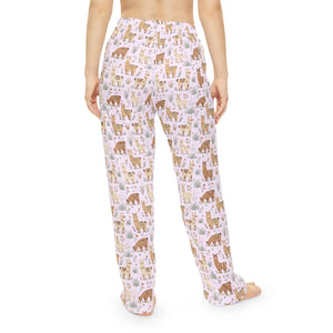 Women’s llama animal pajama pants - pajamas