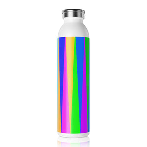 Colored stripes, Slim Water Bottle