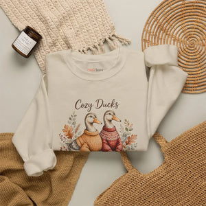 DipaliZ Cozy Ducks autumn crewneck sweatshirt