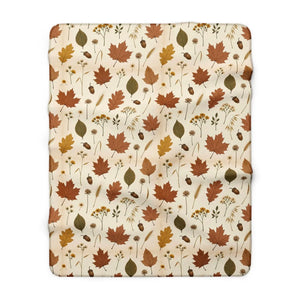 DipaliZ 3mm sherpa fleece blanket in muted rust, olive and gold