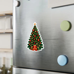 Christmas tree kiss-cut vinyl decal - home decor decals