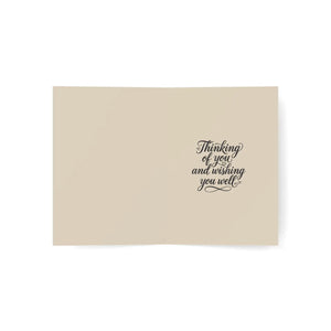 Vintage botanical wildflower thinking of you greeting card - cards