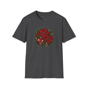 Christmas Poinsettia Floral T-Shirt