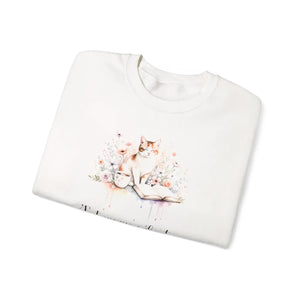 Just one more chapter cat reading book lover crewneck sweatshirt - sweatshirts