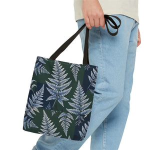 Fern Pattern Tote Bag — Botanical All-Over Print Canvas Tote