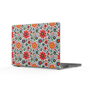 Floral Mosaic Matte MacBook Case — Colorful Boho Flower Laptop Cover