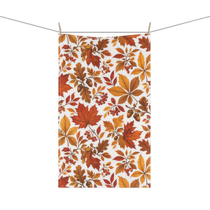 Acorn detail within the DipaliZ fall leaf tea towel repeat