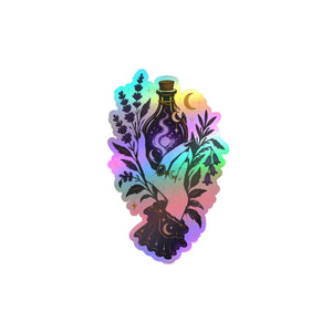 Mystical potion botanical kiss-cut vinyl decal - home decor decals