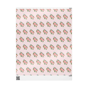 Vintage pink floral wrapping paper