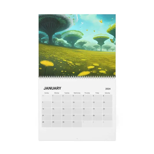 2024 Landscape Views Calendar: Elevate Your Space! - 10.8’ x 8.4’ / Semi Glossy
