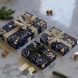 Metallic-gold Champagne Flutes Wrapping Paper - Shimmering - Dipaliz - 28’’ x 39’’ / Satin