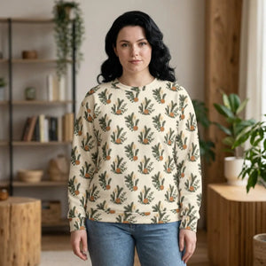 Botanical Candles All-Over Print Sweatshirt