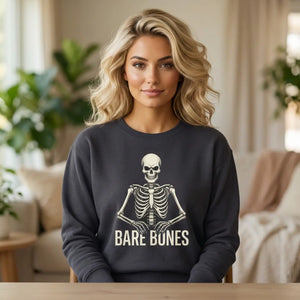 Skeleton Graphic Sweatshirt — "Bare Bones" Halloween Pullover