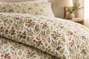 Original DipaliZ vintage floral artwork printed to order on cotton bedding