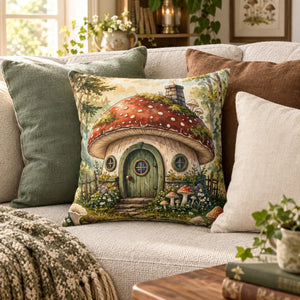 Door and round cap windows in the DipaliZ storybook mushroom design