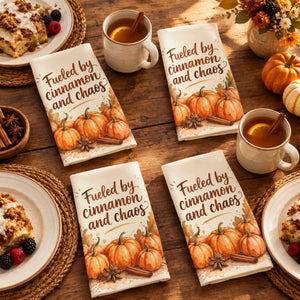 DipaliZ pumpkin spice napkin set of four, each square 18 by 18 inches