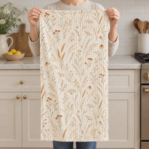 Sand and clay tones on a white waffle weave by DipaliZ, printed both sides