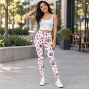 Disco Ghosts Women's Leggings — Cute Halloween Party AOP Leggings