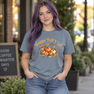 Happy fall y’all pumpkin harvest t-shirt - t-shirts