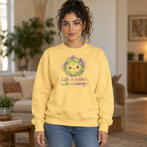 Life is better with cabbage sweatshirt - sweatshirts